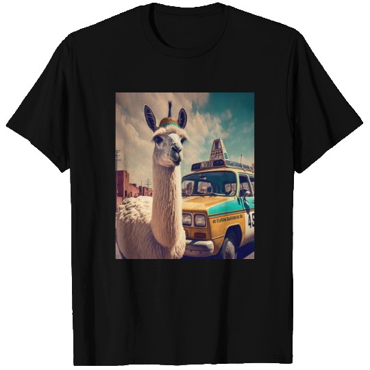 Lama Taxi Driver T Shirts