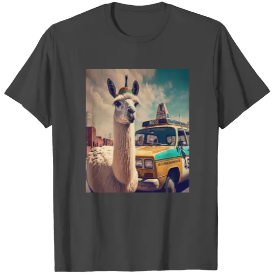 Lama Taxi Driver T Shirts