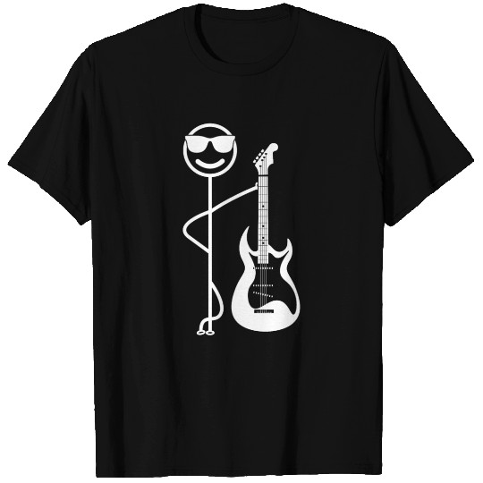 Bass Guitarist Stick Figure - Funny Guitar Player T Shirts