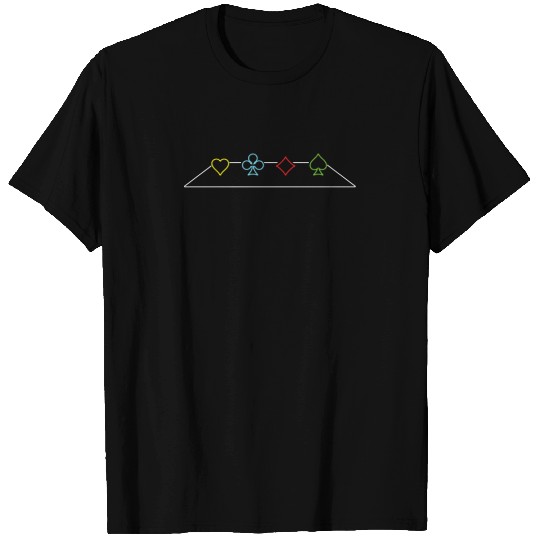 Minimalistic Gambling Poker Blackjack Cards T Shirts