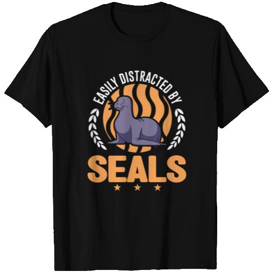 Easily Distracted By Seal Seals T Shirts