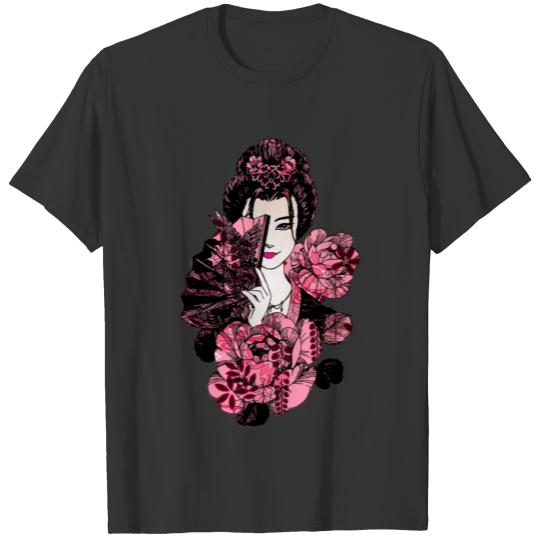 Japanese Geisha Chrysanthemum Kimono 108 T Shirts