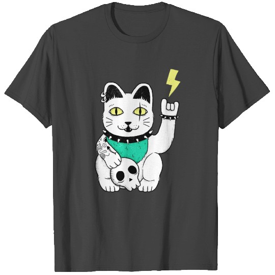 Maneki Metal Lucky Cat T Shirts