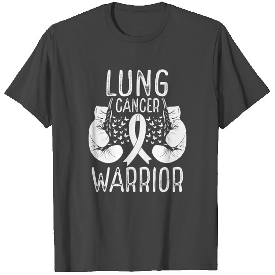 Lung Cancer Warrior Awareness Ribbon Gloves T Shirts