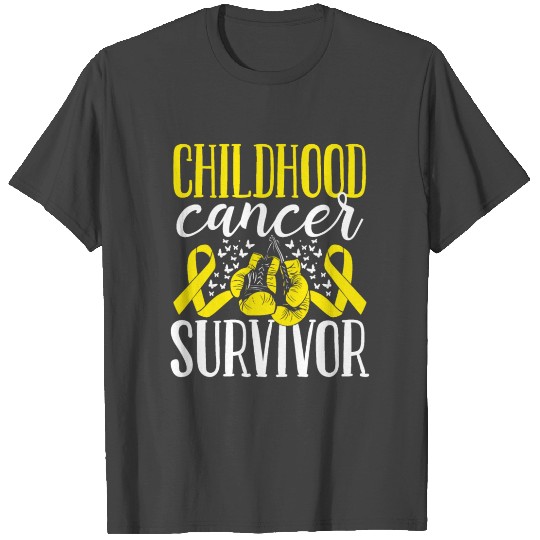 Childhood Cancer Awareness Ribbon Gloves Survivor T Shirts