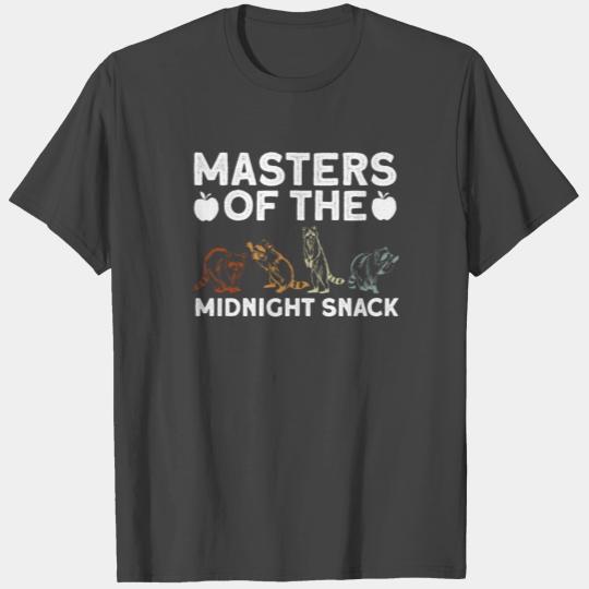 Masters Of The Midnight Snack - Funny Raccoon T Shirts