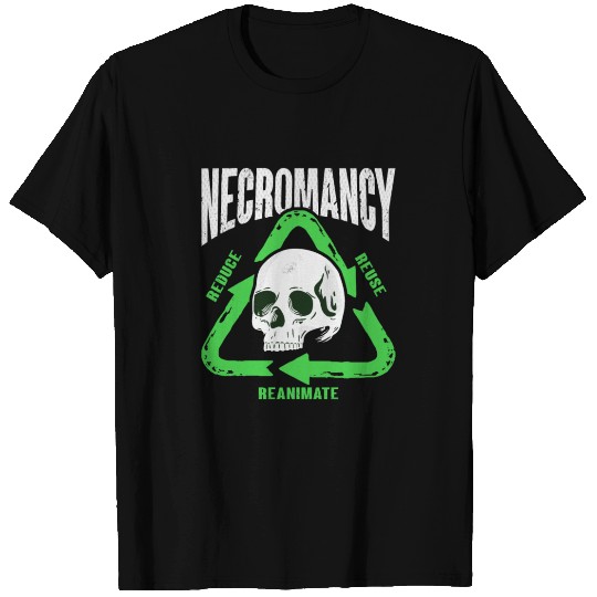 Undead Necromancer Recycling Design for a Satanist T Shirts
