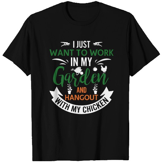 Amateur Gardener In The Garden, Fruit And T Shirts