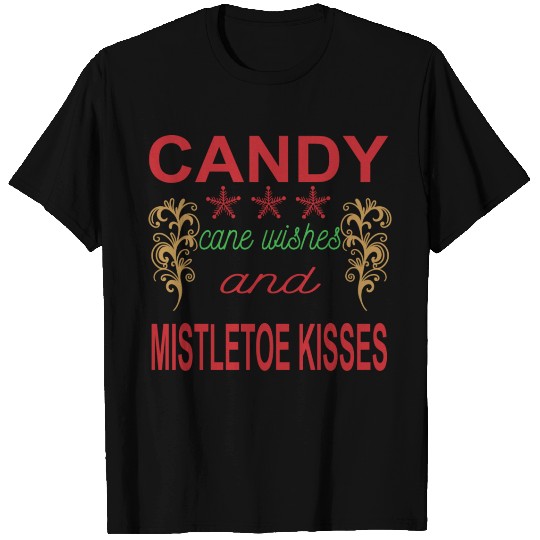 Candy And Mistletoe Kisses T Shirts