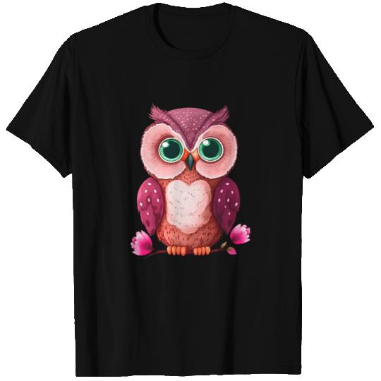 Pink Owl Valentine's Day T Shirts