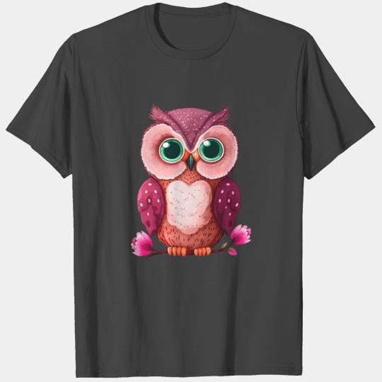 Pink Owl Valentine's Day T Shirts