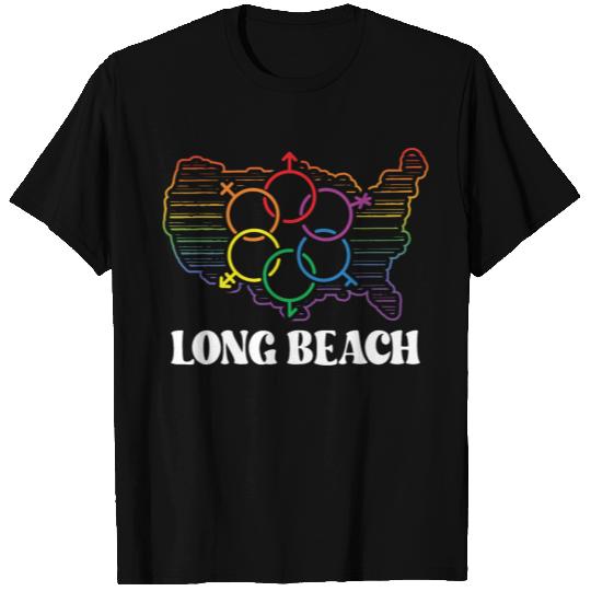 Long Beach Pride Month Pride Flag LGBT Community L T Shirts