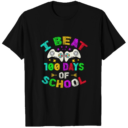 I Beat 100 Days Of School Video Game Player Kid T Shirts