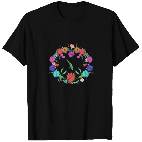 Tulip Gardening Wreath Tulips T Shirts