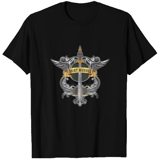 Sword of Saint Michael the Archangel Catholic Men T Shirts