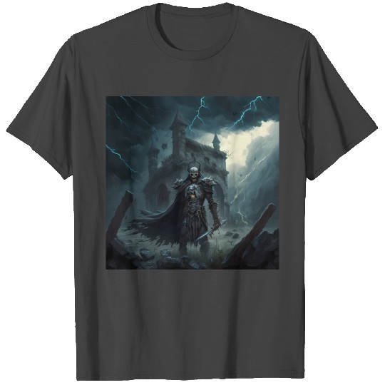 Death Knight in Thunderstorm T Shirts