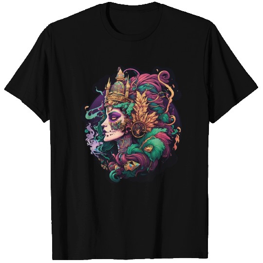 Mardi Gras Mask Queen T Shirts