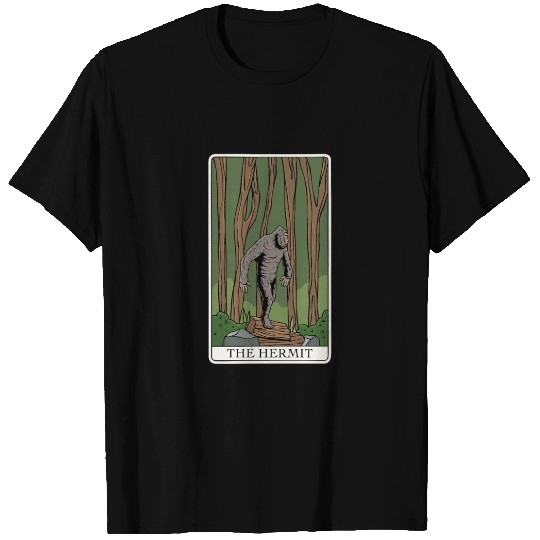 Bigfoot Tarot Card "The Hermit" for a Tarot Reader T Shirts