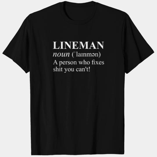 Electrical Lineman Definition Power Lineman T Shirts