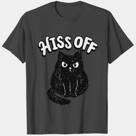 Hiss Off Grumpy Animal Lover Cute Kitten Cat Pet T Shirts