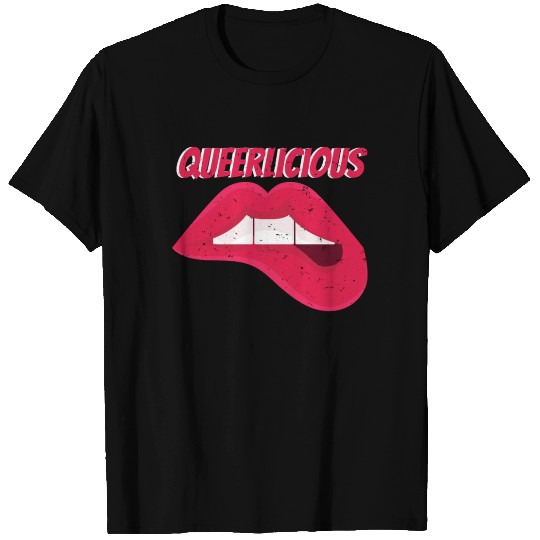 Queerlicious Sexy Lips Queer Pride Month LGBTQ+ T Shirts