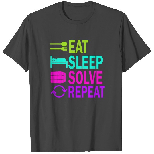 Eat Sleep Solve Repeat Math Speed Cubing Genie T Shirts