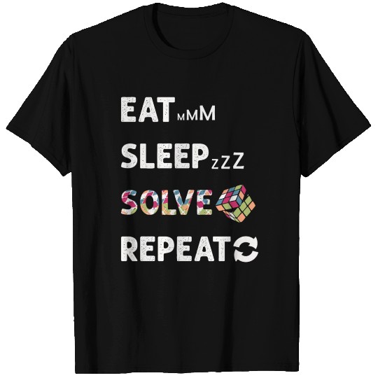 Eat Sleep Solve Repeat Math Speed Cubing Genie T Shirts