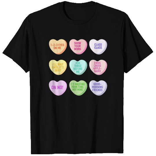 Teacher Valentines Day Conversation Heart School T Shirts