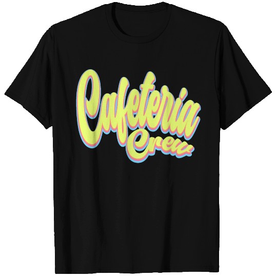 School Cafeteria Worker Matching Typography Retro T Shirts