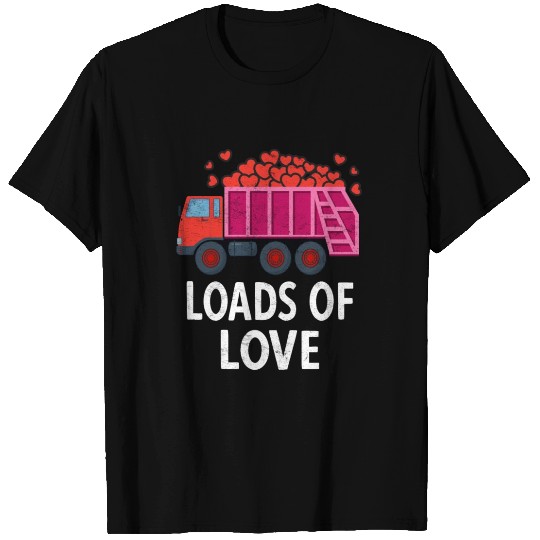 Love Garbage Truck Valentines Day T Shirts