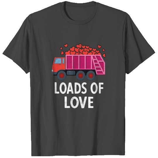Love Garbage Truck Valentines Day T Shirts