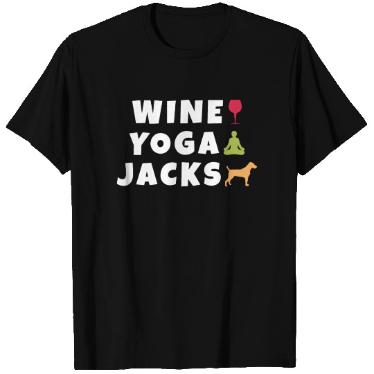 Wine Yoga Jack Russell Terriers T Shirts