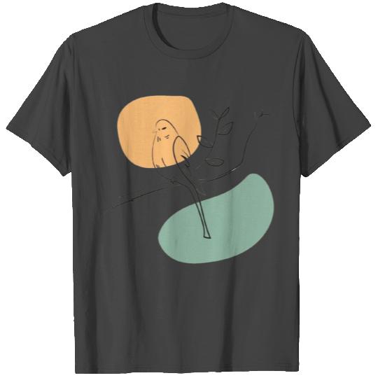 Line Bird Vector Hand Drawn Sketch Heron Decorativ T Shirts