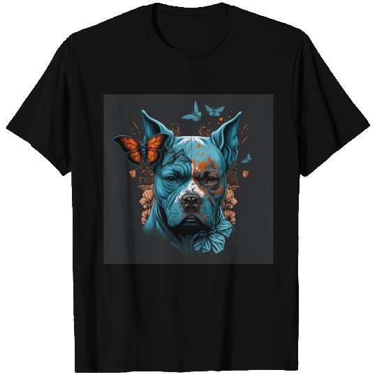 Stafford Dog Butterfly Love T Shirts