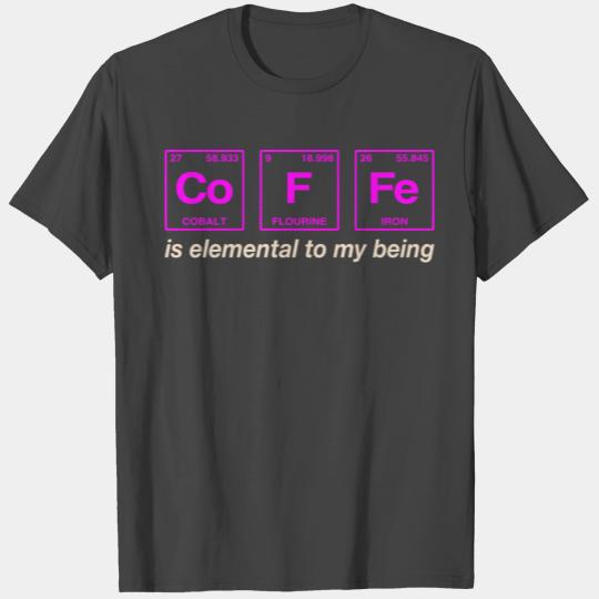 COFFEE - with elements of the periodic table T Shirts