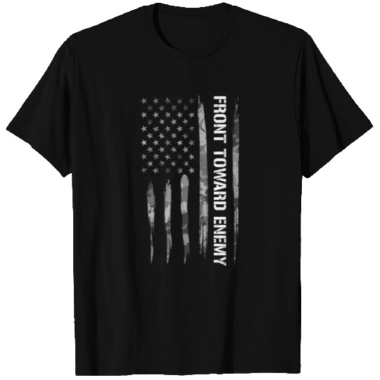 Front Toward Enemy - American Flag T Shirts
