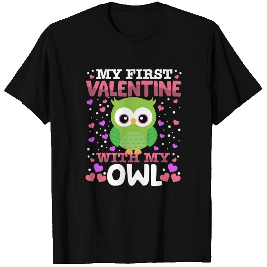 My First Valentine With My Owl Animal Heart Couple T Shirts