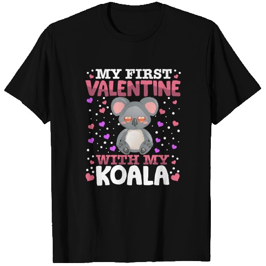 My First Valentine With My Koala Animal Heart T Shirts