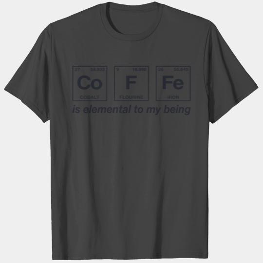 COFFEE - with elements of the periodic table T Shirts
