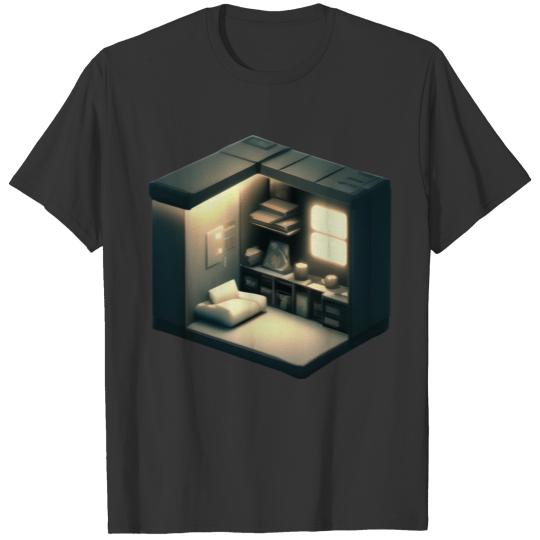 Isometric House Print - Modern Twist on Home Decor T Shirts