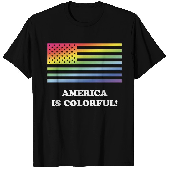 America Is Colorful! (Stars And Stripes) T Shirts