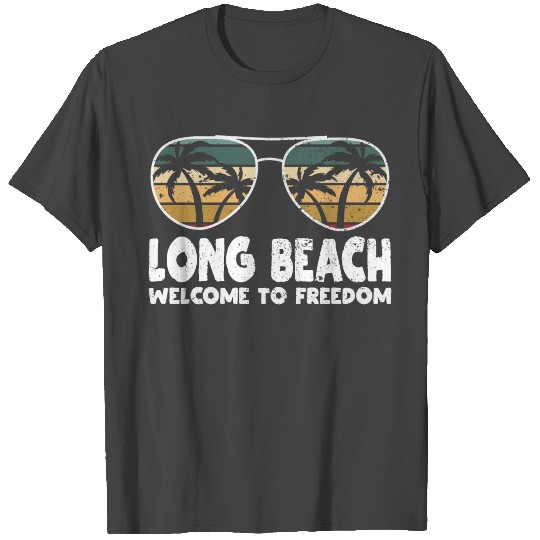 Long Beach Welcome to Freedom Vacation Sayings Tri T Shirts