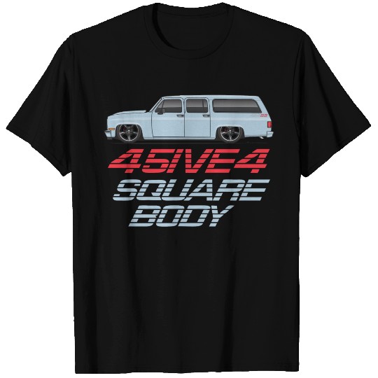 square Light Blue T Shirts