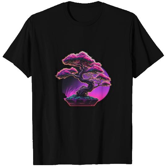 Synthwave Bonsai Tree T Shirts