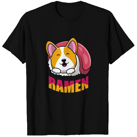 Corgi Eating Ramen Japanese Ramen Corgi T Shirts