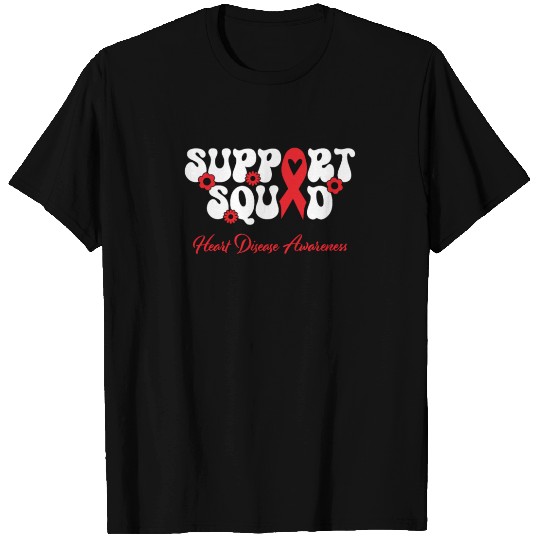 Support squad Heart Disease Awareness T Shirts