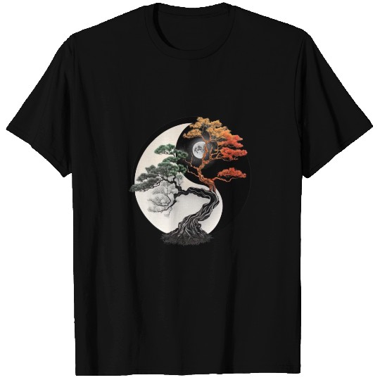 Yin and Yang Bonsai Tree T Shirts
