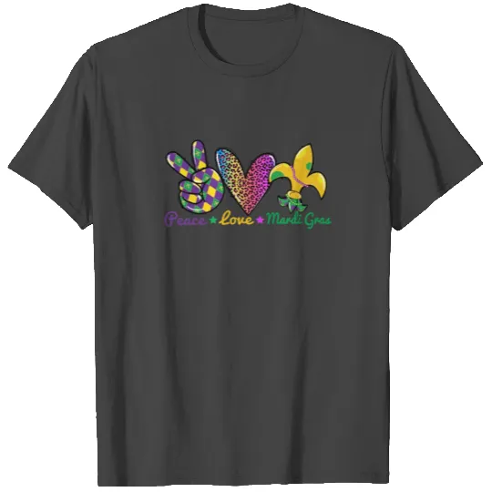 Love Peace Mardi Gras Outfit New Orleans T Shirts