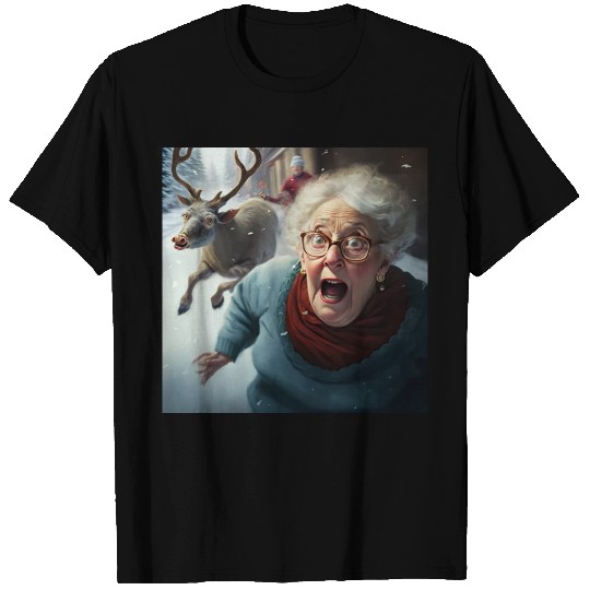 Grandma got run over by reindeer during christmas T Shirts