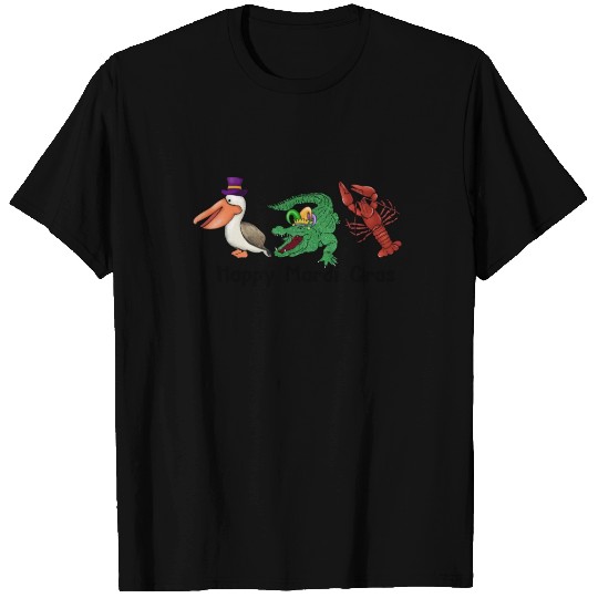 Kids Toddler Girls Fleur de Lis Mardi Gras Gnomes T Shirts